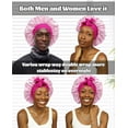 thumbnail image 4 of 2Pcs Satin Bonnet Silk Bonnet for Sleeping Silk Sleep Cap Double Layer Hair Bonnet with Elastic Tie Band for Curly Hair Night Cap, 4 of 7