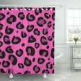 thumbnail image 1 of Cortina de ducha ABPHQTO de camuflaje caliente diseño de leopardo rosa 165x180 cm, 1 of 2