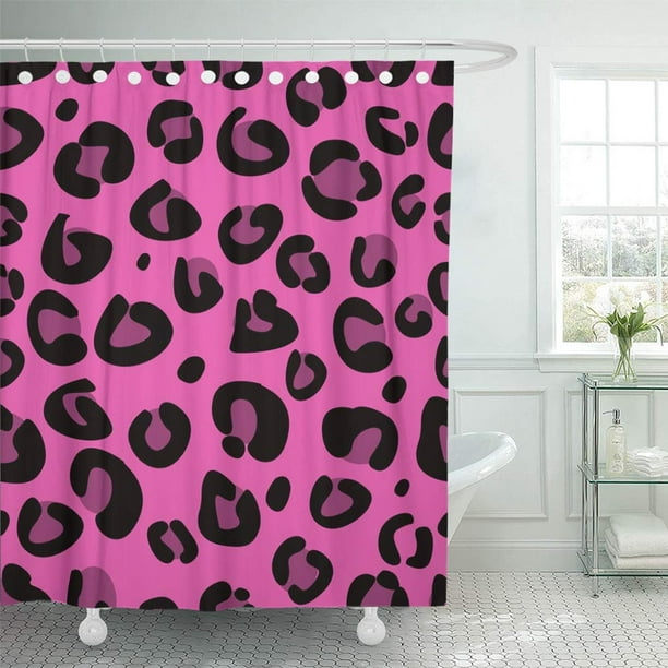 Pknmt Purple Animal Pink Leopard, Pink Camo Shower Curtain