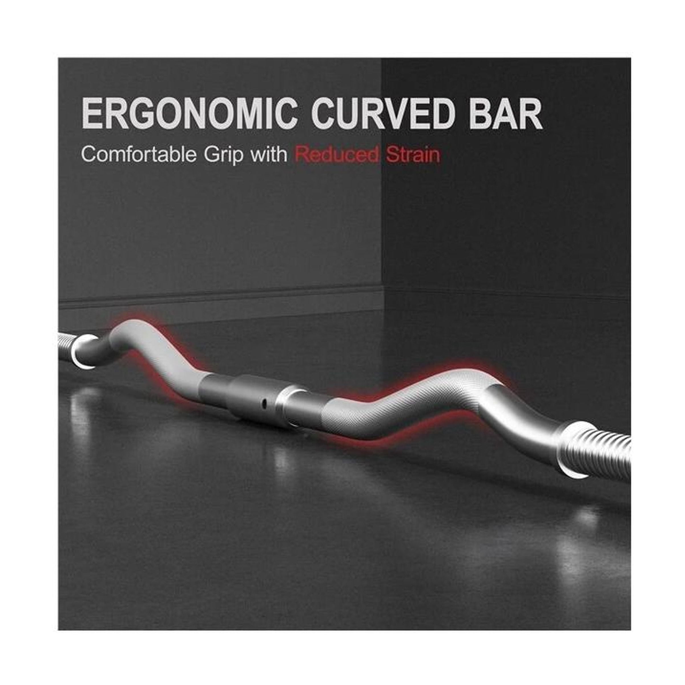55lb Curl Barbell Set Dumbbell Weight Set Gym Lifting Exercise Curl Bar Black