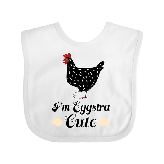 Inktastic Chicken Lover Eggstra Cute Girls Baby Bib