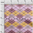 thumbnail image 2 of oneOone Viscose Jersey Purple Fabric Check Sewing Craft Projects Fabric Prints By Yard 60 Inch Wide, 2 of 5