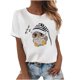 thumbnail image 1 of Blusa holgada de manga corta con cuello redondo y estampado a la moda para mujer Pompotops hfajkhk130201, 1 of 1