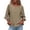 Beige Tops, variant on Womens Crewneck Tee 3/4 Ruffle Sleeve T Shirts Solid Casual Loose Fit Pullover Tops for Daily & Vacation Mint Green M