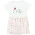 thumbnail image 3 of Inktastic Floral Bike Girls Toddler Dress, 3 of 5