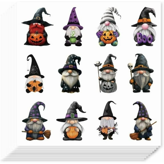 240 Self-Adhesive Gnome Stickers 1 Inch Fun Faces Gnome Waterproof Stickers