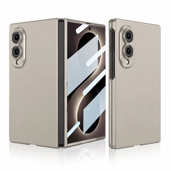 Sanwo for Samsung Galaxy Z Fold 8 Case, Hard PC Cover with Built-in Screen Protector, Slim Shock-Absorbent Design, Titaniumgray