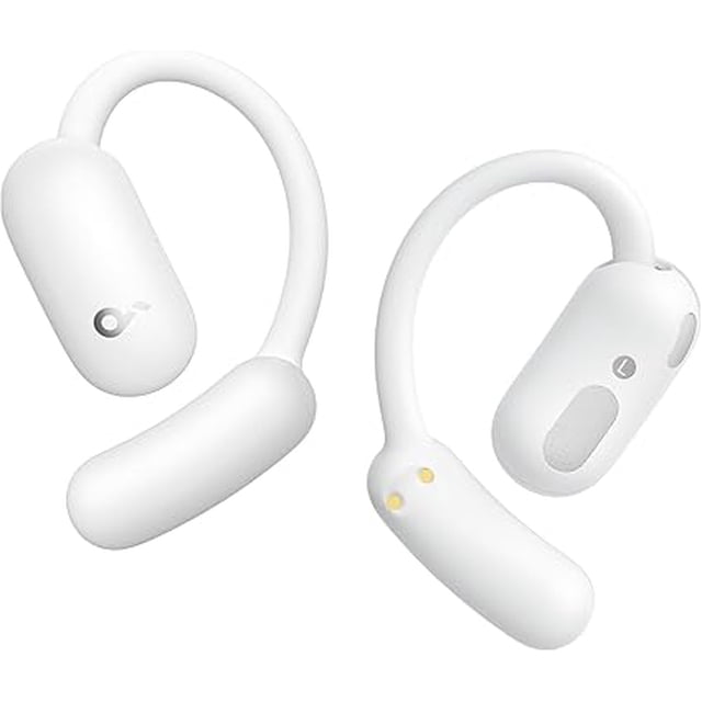 soundcore AeroFit 2 Écouteurs Ouverts, Crochets d'Oreille Ajustables, Basses Riches, Haute Résolution, 42 H d'Écoute, Bluetooth 5.4, IP55, Appels Clairs Al 4 Micros, Traduction en Temps Réel dans Plus de 100 Langues, Blanc