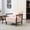 Pink, variant on Mid-Century Accent Chair with Wood Frame, Modern Comfy Reading Armchair with Lumbar Pillow for Living Room, White