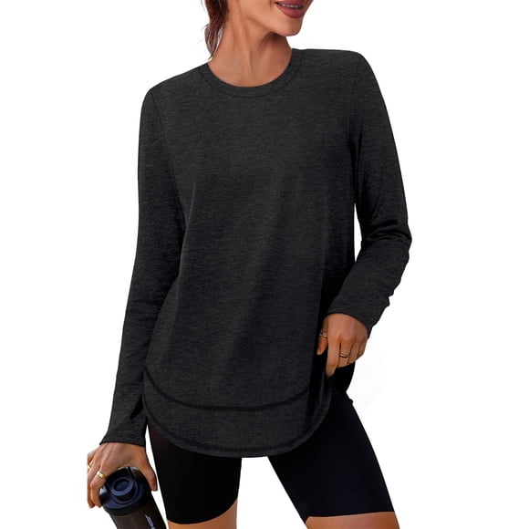 Camisa XIEERDUO para mujer, manga larga, antisarpullido, talla M, color negro