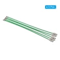 thumbnail image 3 of Uxcell 6" Wire Keychain Cable 5 Pack Stainless Steel Key Ring Loop Green, 3 of 6