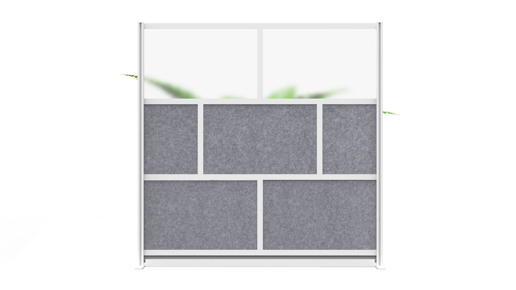 Luxor Freestanding Modular Room Divider Wall System with Built-in Cable Management Tray - 70" x 70" Starter Wall