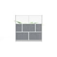 thumbnail image 2 of Luxor Freestanding Modular Room Divider Wall System with Built-in Cable Management Tray - 70" x 70" Starter Wall, 2 of 10