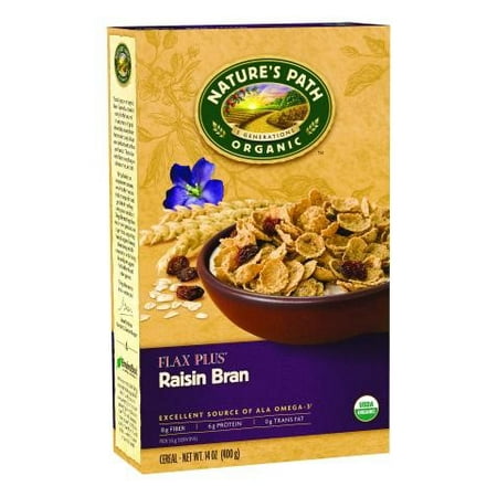 - Nature's Path Natures Path Flax Plus Raisin Bran Cereal 14 Ounce