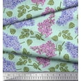 thumbnail image 2 of Soimoi Green Cotton Voile Fabric Leaves & Lily Floral Fabric Prints By Yard 42 Inch Wide, 2 of 3