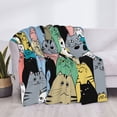 thumbnail image 4 of Throw Blanket for Couch, Different Cats Super Soft Fuzzy Comfy Warm Throw Blanket, Cuteness Lightweight Cozy Plush Flannel Blanket & Throws for Sofa and Bed All Season, 4 of 5
