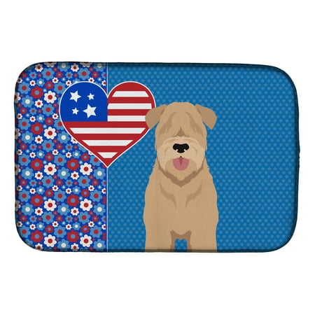 

Red Wheaten Terrier USA American Dish Drying Mat 14 in x 21 in