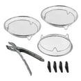 thumbnail image 2 of 3Layer Stackable Rack Set Stainless Steel Mesh Basket for Air Fryer Steamer Oven, 2 of 11