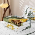 thumbnail image 5 of catabedysis Watercolor Cartoon Camping Zipper Twin Comforter Sets with Fitted Sheet and 2 Pillowcases,Dog Camper Print Zipper Bedding Set For Boys,Multicolor,Reversible,4 Pieces, 5 of 7