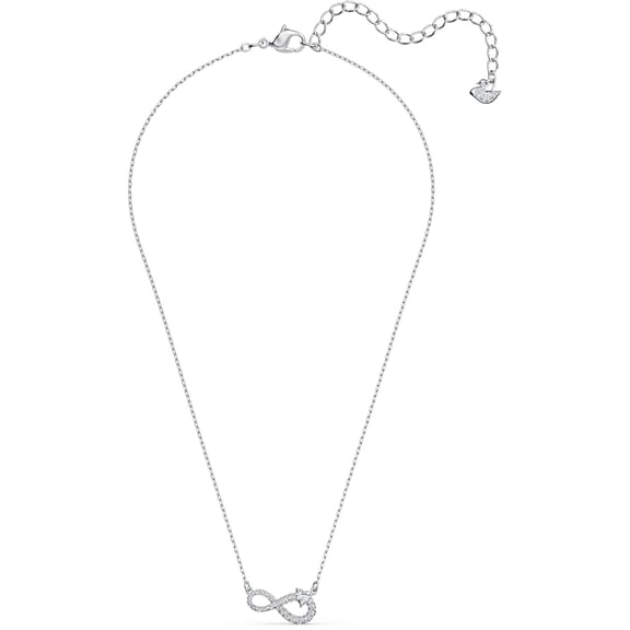 Swarovski Swarovski Infinity Necklace - White - Rhodium Plated