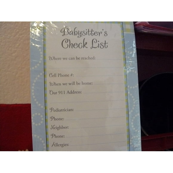 MagneticBabysitter Check List Notepad