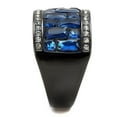 thumbnail image 3 of Womens Light Black Ring Anillo Para Mujer Stainless Steel Ring Glass in Montana Fleur, 3 of 4