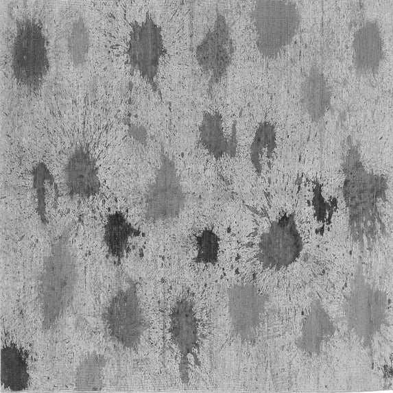 Ahgly Company Indoor Square Abstract Gray Contemporary Area Rugs, 5' Square