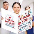 thumbnail image 3 of xianyou-Jumbo Thank You Card for Nurses with Envelope School Nurse Appreciation Nurses Day Cards Healthcare Doctors Health Day Medical Workers Nurses Week Gift Graduation Thank You Note Nurses 14x21., 3 of 4