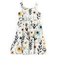 thumbnail image 4 of hengsof Girls Sleeveless Dress Fashion Printed Graphic Button Flowing Layered Casual Camisole Dress Summer Seaside Dress Suitable for 2-12 Years, 4 of 6