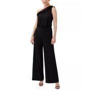 Adrianna Papell Ruffled One-Shoulder Jumpsuit