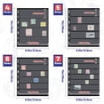 thumbnail image 2 of 40 Feuilles Pages d'Album de Timbres Standard Pochettes de Reliure à 9 Trous Poche Transparente Fournitures pour Collectionneur, 2 of 7