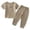 Brown, variant on Bigetiay Boys Summer Short Sleeve Outfit Lightweight Casual Two Piece Ensemble for Toddler Kids, Size 18-24 Months