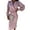 Pink, variant on Fall Spring Women Dress - V Neck Bubble Sleeves Formal Business Style Slim Fit Solid Color High Waist OL Commuting Office Midi Dress
