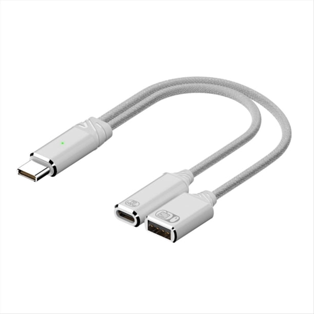 Cable Adaptador USB C OTG para Teléfono 2 en 1, Tipo C A USB A, con Puerto de Carga PD para Smartphone, Portátil, Tableta, Color .