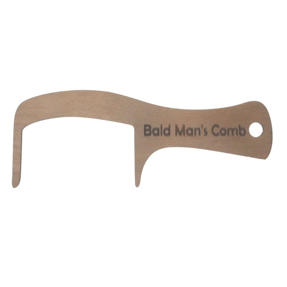 Peine y cepillo de madera divertidos para hombres calvos Cepillo de pelo de broma Cepillo de madera sin pelo para hombres Herramienta de cuidado para la caída del cabello