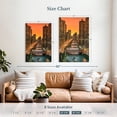 thumbnail image 4 of Elephant Stock Chicago River Wall Art - Vertical Canvas Wall Art - Living Room Wall Decor - Places Canvas - Orange And Teal Decor - 30" x 45", 4 of 8