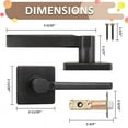 thumbnail image 3 of Knobelite (6 Pack Square Door Lever Interior Hall and Closetm Lever Door Handle, Passage Door Lever in Satin Nickel,with Non-Locking Keyless Lever for Right & Left Sided Doors Heavy Duty, 3 of 6