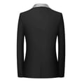 thumbnail image 5 of Mens Blazers Wrinkle Free Sport Coat Business Casual Slim Fit Men's One Button Travel Blazer Lightweight Suit Dress Jacket with Contrast Inner Size S-3XL Silver, 5 of 5
