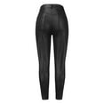 thumbnail image 4 of GJSYRH Women's Slim Fit Leather Trousers with Stretch for Everyday Casual Comfort and Style Featuring a Classic Buttoned Front Design, 4 of 8