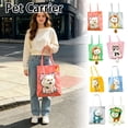 thumbnail image 3 of Paw Bag Pet Carrier Bag, Canvas Head‑Out Pet Shoulder Tote, Cozy Breathable Cat Dog Carrier, Portable Handbag for Travel Camping Vet Appointment C, 3 of 4