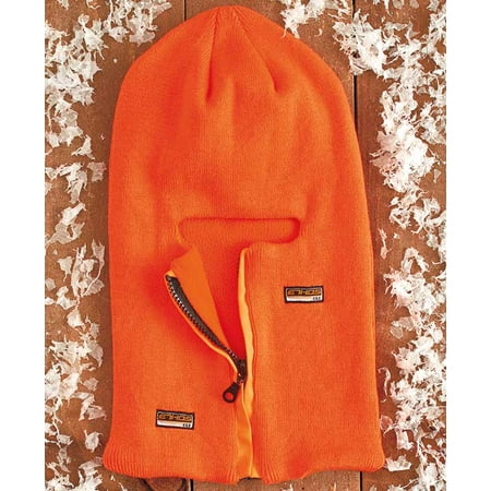 The Lakeside Collection Fleece-Lined Zipper Face Mask- Orange