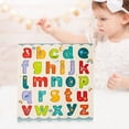 thumbnail image 2 of Rompecabezas de madera con letras y números, juego educativo de combinación de madera maciza. letra minúscula, 2 of 9