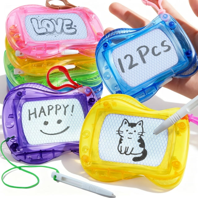 Llavero JOYIN de 12 minitableros magnéticos de dibujo de 10 cm