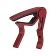 thumbnail image 3 of Aluminum Alloy Guitar Capo with Silicon Cushion - Durable Anti-Rust Design for Acoustic Guitar, Bass, Ukulele & String Instruments - Strong Stainless Steel Spring, Easy to Move & Release - Red Color, 3 of 7