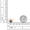 thumbnail image 3 of Gem Stone King 18K Yellow Gold Plated Silver Purple Amethyst and Black Diamond 3-Stone Rings for Women (1.27 Cttw, Gemstone February Birthstone, Oval Checkerboard 8X6MM, Size 6), 3 of 4