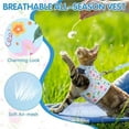 thumbnail image 2 of Pet chest harness and drawstring lightweight, soft, breathable mesh walk-in harness suitable forsmall, medium and large cats. Adjustable and easy to control harness to prevent escape, 2 of 7