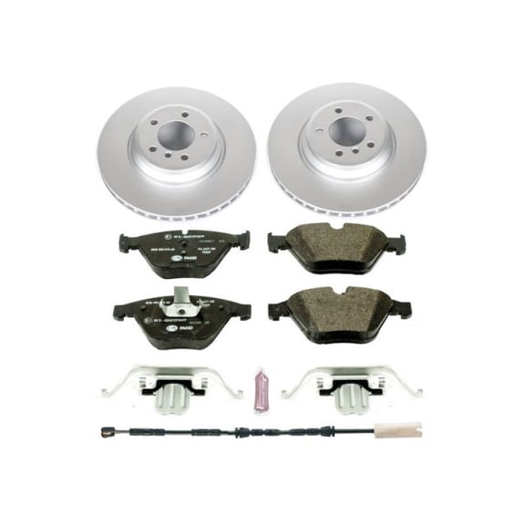 Power Stop Front Euro-Stop ECE-R90 Certified Brake Pad and Rotor Kit ESK6055