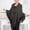 Dark Gray, variant on IDALL Shawl Wraps for Women,Ponchos Autumn And Winter Cape Cape Fringe Horn Buckle Solid Color Irregular Double Fringe Cape Cape Warm And Thick Women's Scarves & Wraps Beige