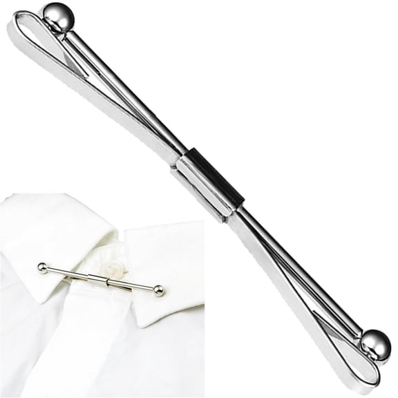 vlrwzc Men's Classic Tie Clips Shirt Collar Clip Collar Bar for Necktie, Metal Necktie Bar Pinch Clips Tie Pins