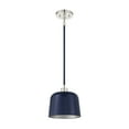 thumbnail image 2 of Trade Winds Nora 1-Light Pendant in Navy Blue with Polished Nickel, 2 of 5